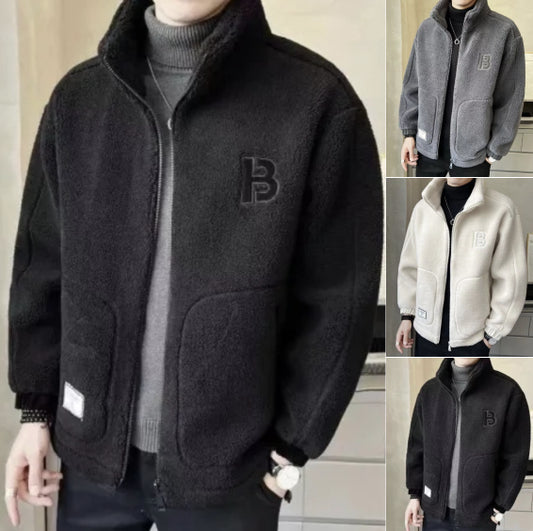 【 L-6XL】2024 Chaqueta de lana de invierno algodón espesado cálida chaqueta de lana de cordero ﻿