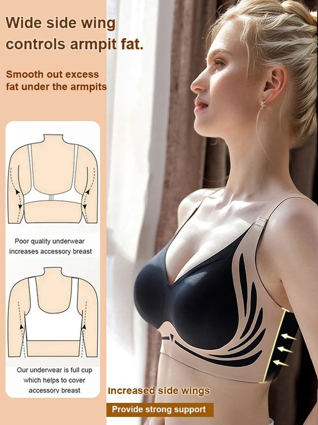 【Descuento】【40-85 kg】Sujetador de una pieza sin aros para mujer【Paquete de 2】