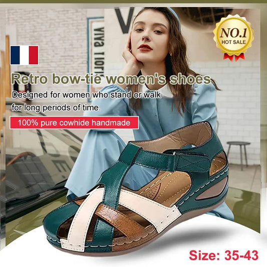 🔥Compra 1 y llévate 1 gratis🩰【35-43】Sandalias de plataforma de piel suave y huecas para mujer