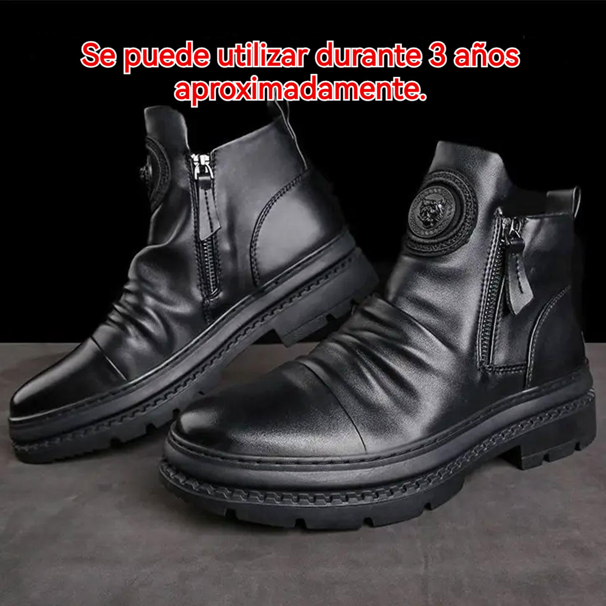 ⏳🔥【39-44】 nuevas botas de piel para hombre, piel de vacuno de alta calidad, hechas a mano.