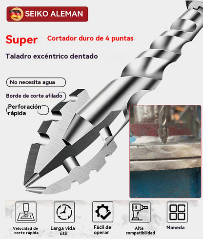 【Oferta limitada】Súper duro filo de corte dentado, broca excéntrica de acero de tungsteno de 7.ª generación【3+4+5+6+8+10+12mm】