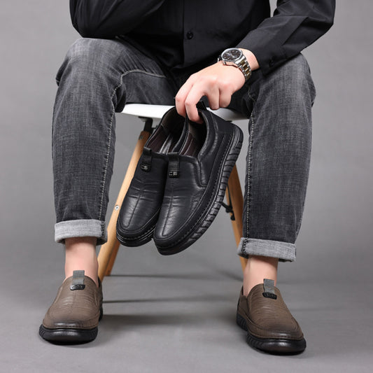 【38-44】Zapatos casuales cómodos de cuero para hombres_3870613