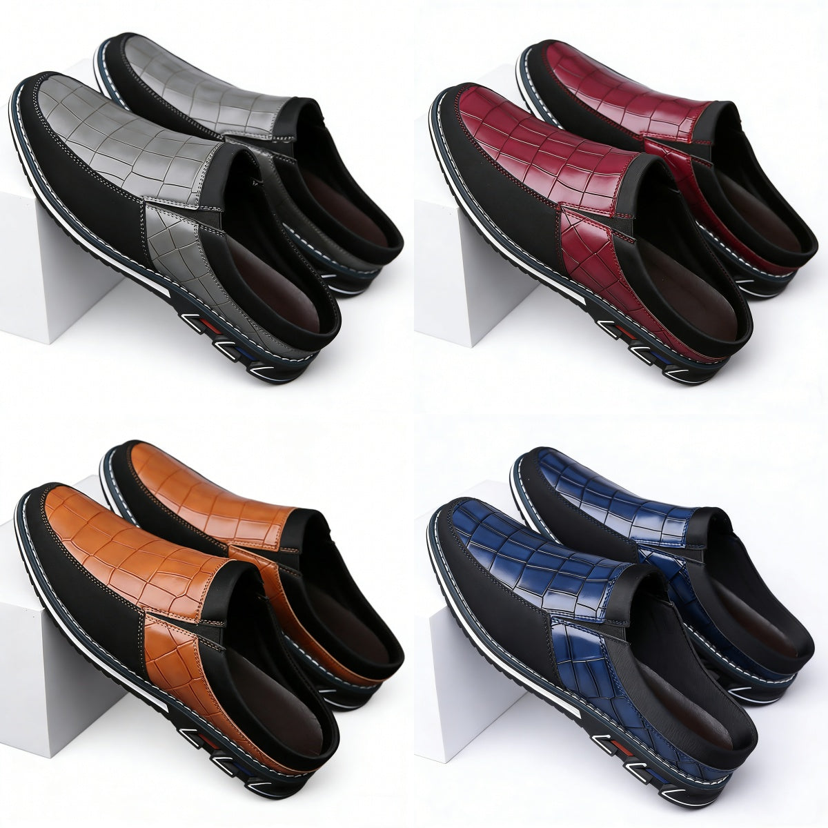 【38-50】Zapatos Mocasines de Cuero de Verano para Hombre - Sin Cordones y Transpirables