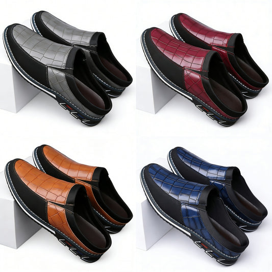 【38-50】Zapatos Mocasines de Cuero de Verano para Hombre - Sin Cordones y Transpirables