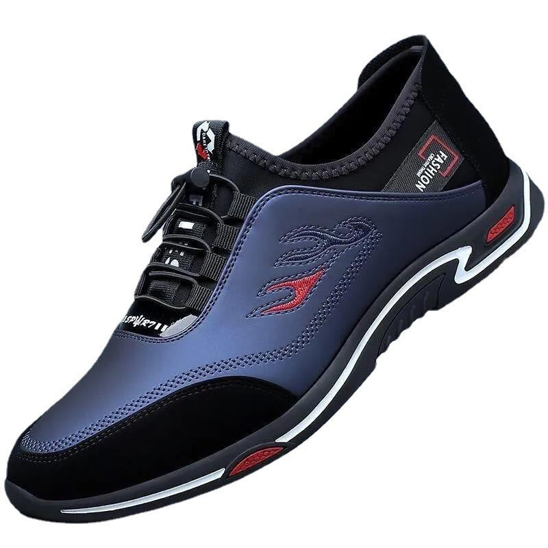Zapatos de negocios informales y transpirables para hombre de cuero genuino Desodorante Suela de cuero suave，De moda y versátil