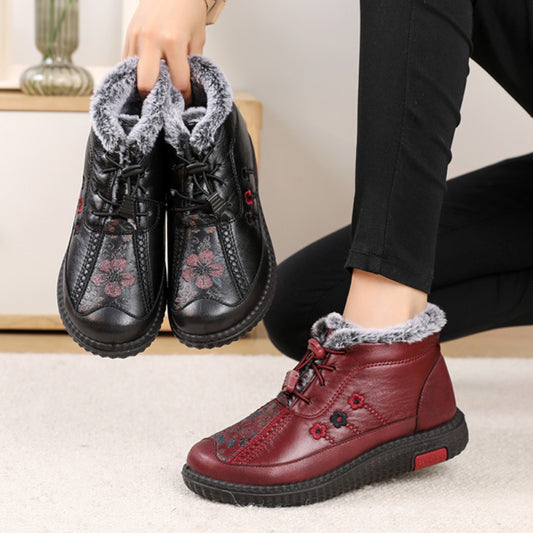 🔥🔥【35-40】Botines de cuero genuino antideslizantes italianos hechos a mano para mujer_3834296