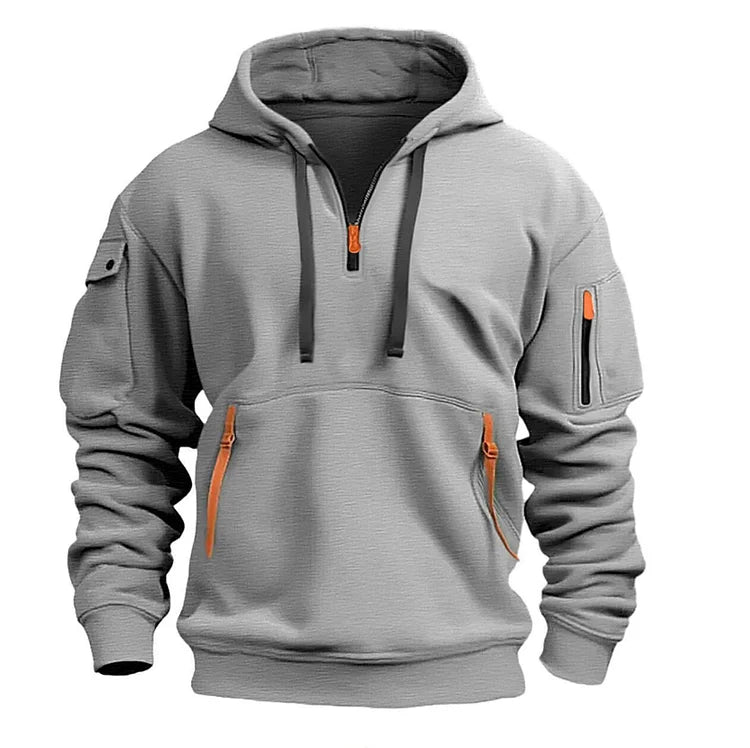 Chaqueta Deportiva con Cremallera  Multibolsillos para Hombre: Estilo Diario