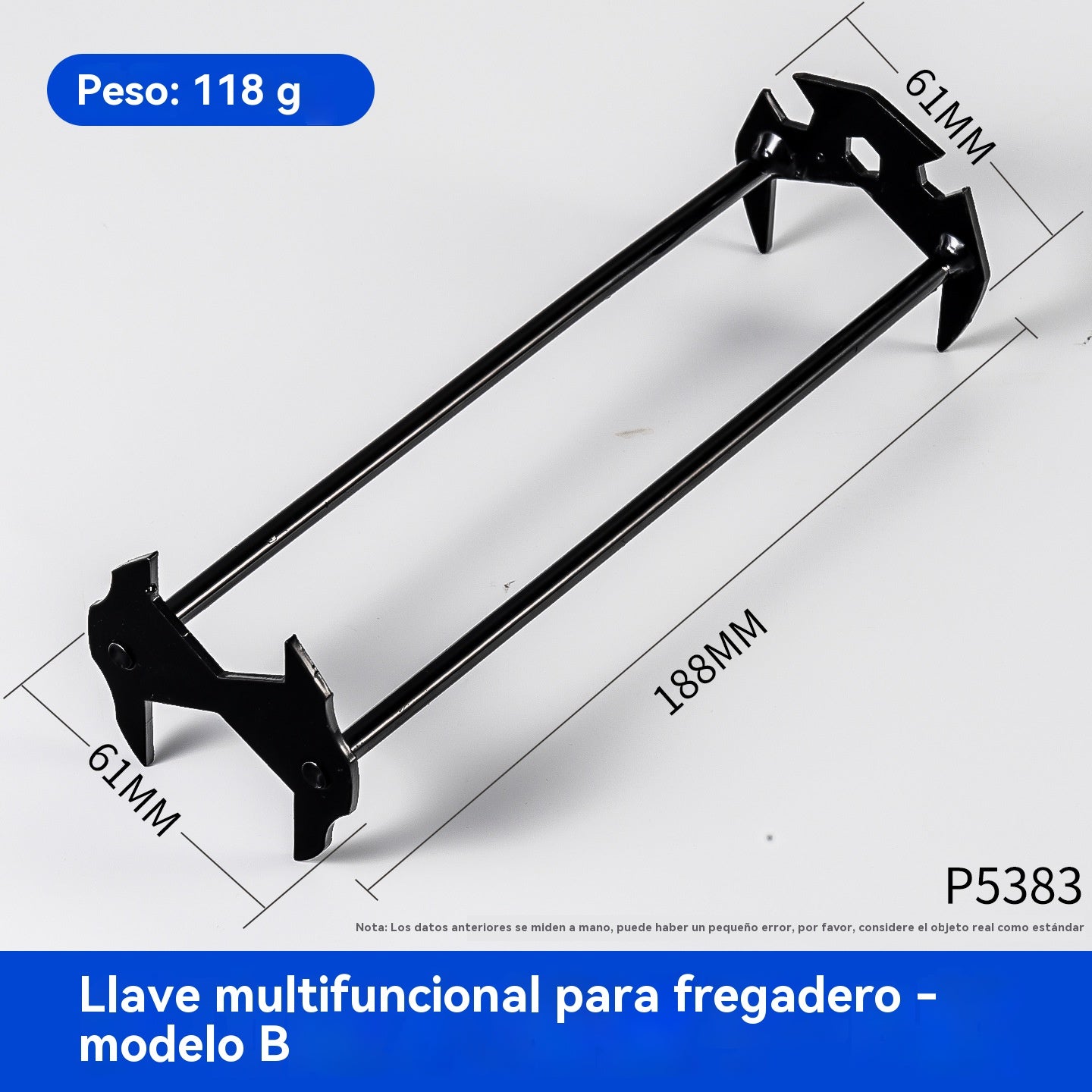 【Compra 1 y llévate 1 gratis】Llave multiusos para lavabos, manguito para grifos, llave para lavabos de baño para mantenimiento, instalación y desmontaje.