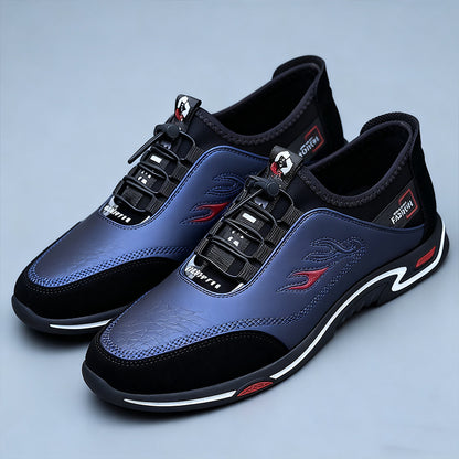 Zapatos de negocios informales y transpirables para hombre de cuero genuino Desodorante Suela de cuero suave，De moda y versátil