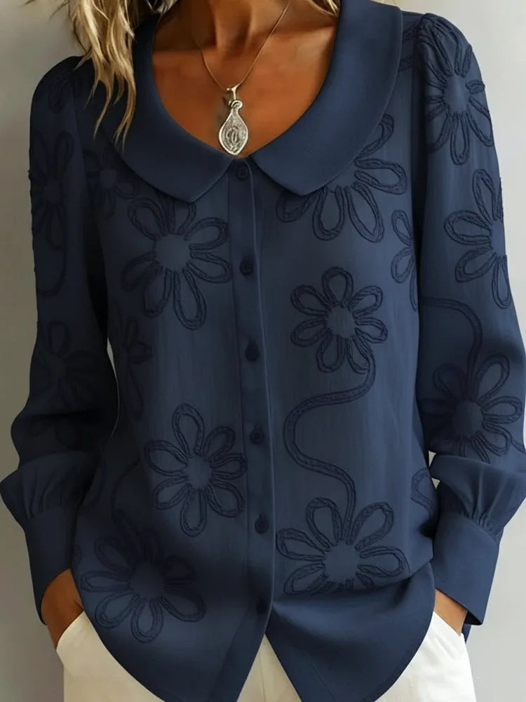 Camisa bordada retro francesa de 2026【S-2XL】