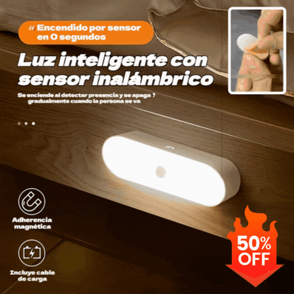 【Juego de 2 piezas】Luz LED inteligente con sensor de presencia, fácil de cargar y práctica.