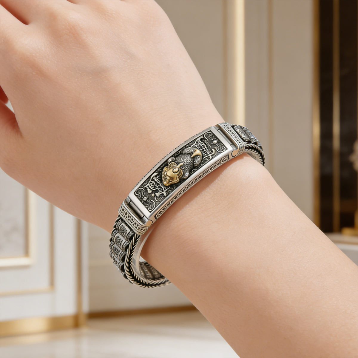 【Descuento por tiempo limitado】Nueva pulsera de la suerte de plata de ley 925