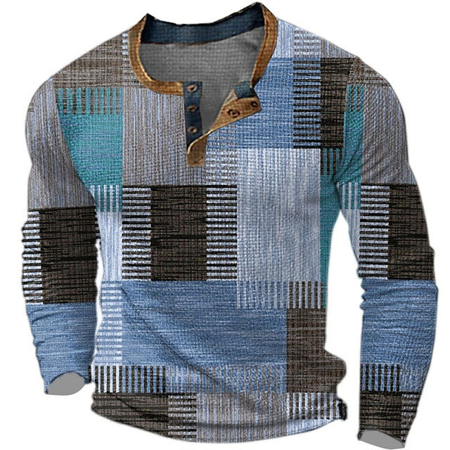 [S-4XL] Pánske polo tričko s dlhým rukávom a potlačou