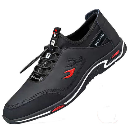 Zapatos de negocios informales y transpirables para hombre de cuero genuino Desodorante Suela de cuero suave，De moda y versátil