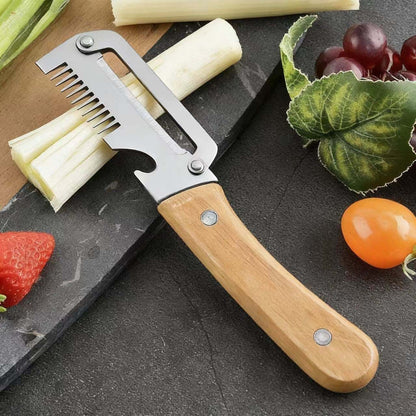 【Kupite 1, dobijte 1 gratis!】🧅🔪 Višenamjenska kuhinjska gulilica 3 u 1: Guli, reže i otvara čepove boca! 🔥