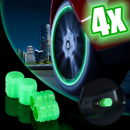 【16 piezas】 Tapa de válvula de neumático de coche fluorescente universal  [Coche/Moto/Bicicleta]