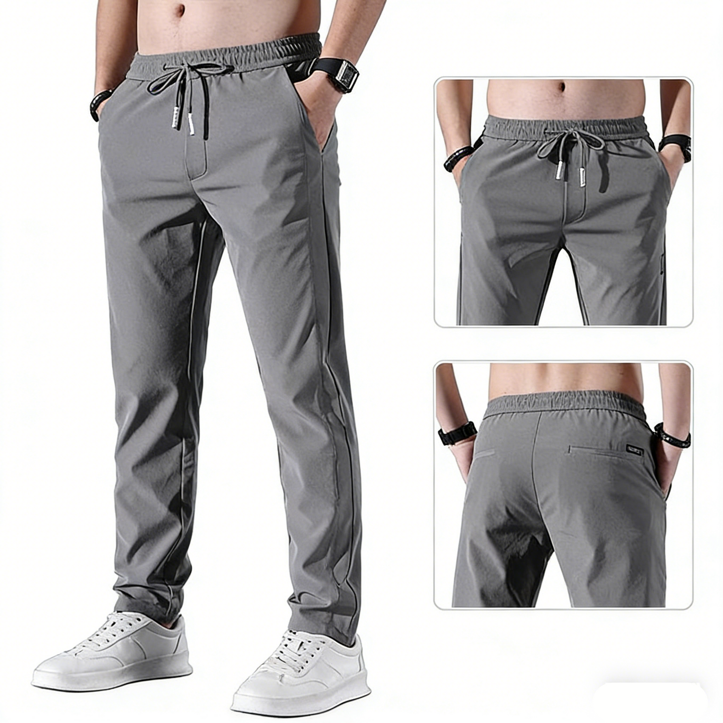 【40-115kg】Nuevos pantalones elásticos de seda helada para primavera y verano 2026.