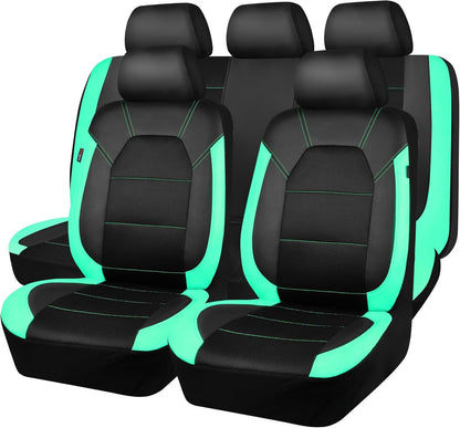 Juego universal de fundas para asientos de coche de cuero suave