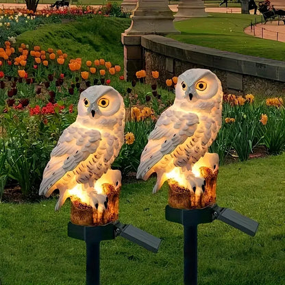 Lámpara solar decorativa de búho: luz cálida para tu jardín
