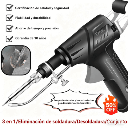 Pistola de soldadura eléctrica automática de mano, kit completo de soldadura eficiente y fácil de usar