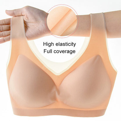 【Ofertă limitată】【Set 3 bucăți】【40–120KG】Sutien push-up din mătase de gheață 2025 – fără cusături, lejer și respirabil 【Confort maxim zilnic】_4067486