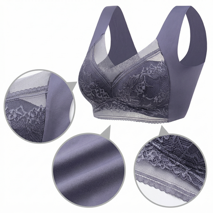 🔥【1 lote de 4 piezas】👙【40-110 kg】Sujetador de encaje cómodo sin costuras