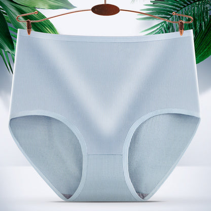 【1 juego de 8 piezas】 Ropa interior antibacteriana de cintura alta para mujer que absorbe la humedad