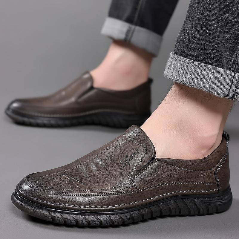 👞Promoción 50%【39-44】Zapatillas deportivas de hombre 2026, de cuero natural, con suela suave, antideslizantes y transpirables