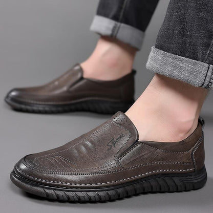 👞Promoción 50%【39-44】Zapatillas deportivas de hombre 2026, de cuero natural, con suela suave, antideslizantes y transpirables