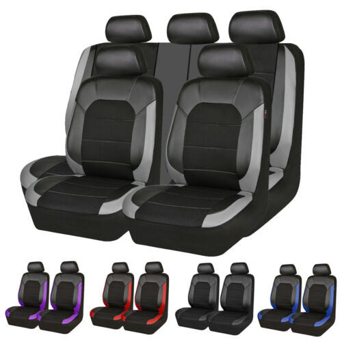 Juego universal de fundas para asientos de coche de cuero suave