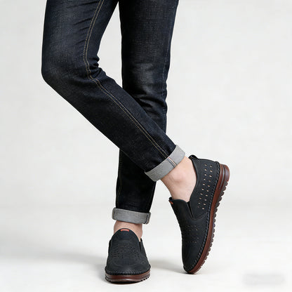 【Oferta especial】【 39-44】Zapatos casuales de cuero genuino para hombre, hechos a mano y sencillos