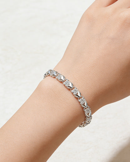 【Compre 1 y obtenga 1 gratis】Me encanta la nueva pulsera de plata 925 con trébol de cuatro hojas para mujer, ¡a la moda!【descuento】