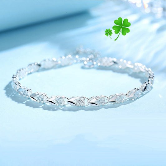 ✨【Compre 1 y obtenga 1 gratis】💖Nueva y moderna pulsera de plata de ley 925 para mujer🍀_3867881
