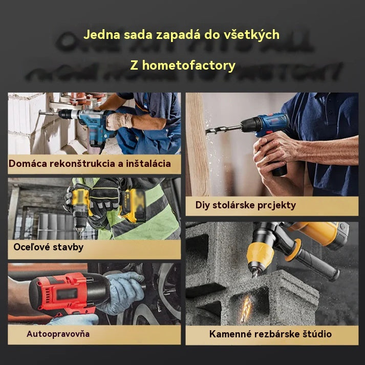 Sada vysokovýkonných excentrických vrtákov so 4 drážkami