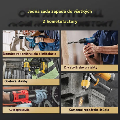 Sada vysokovýkonných excentrických vrtákov so 4 drážkami