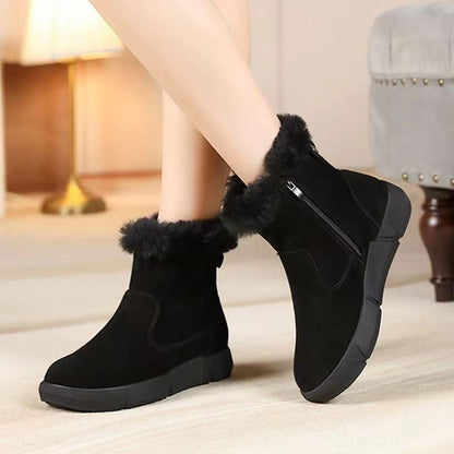 【35-41】 🔥 2024 nuevas botas de nieve con punta redonda plana de terciopelo cálido y grueso_3851093