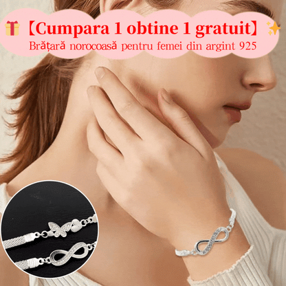 Pulsera de la suerte para mujer, fabricada en plata 925