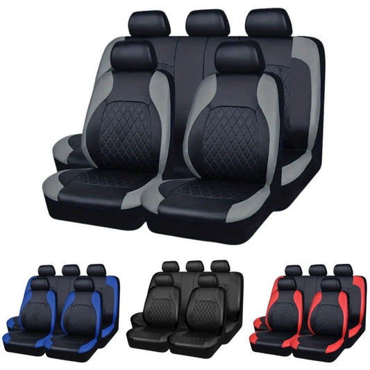 Juego universal de fundas para asientos de coche de cuero suave