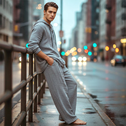 Conjunto de dos piezas para hombre: top holgado y pantalón con capucha ! Pago contra reembolso