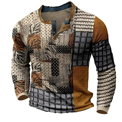 [S-4XL] Pánske polo tričko s dlhým rukávom a potlačou