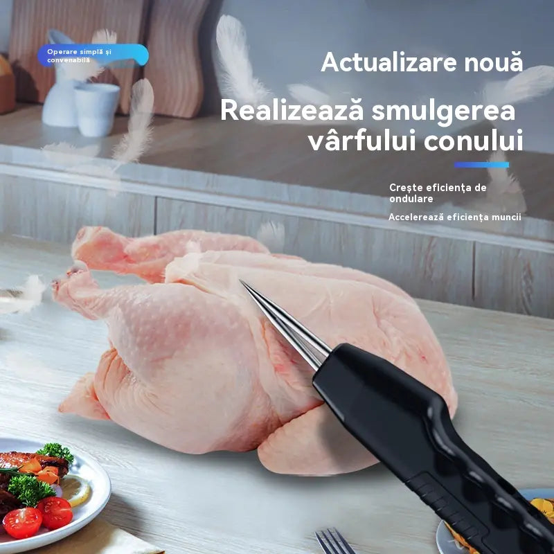🦆🐓Aparat electric portabil și reîncărcabil pentru deplumarea păsărilor de curte