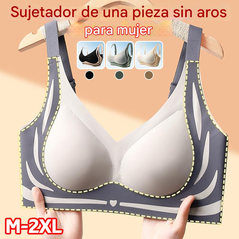 【Paquete de 2】Sujetador de una pieza sin aros para mujer 【40-85KG】