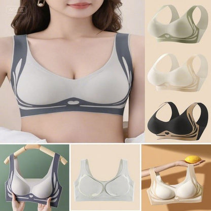 【Pachet de 4】Sutien pentru femei fără sârmă, dintr-o bucată【40-85KG】_4041682