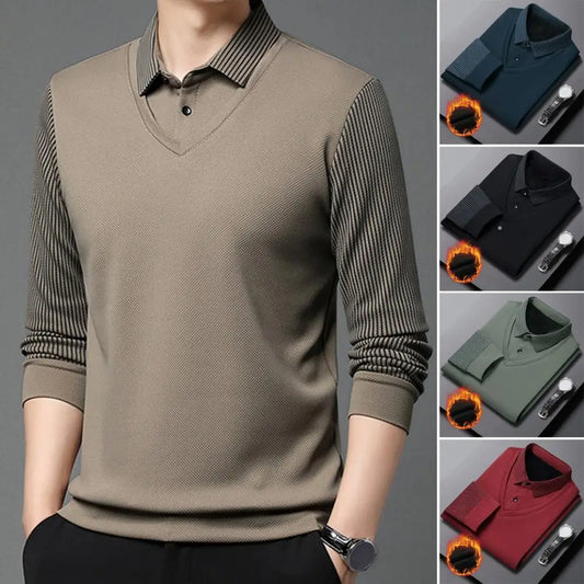 🔥【M-4XL】Top cálido todo en uno de dos piezas de cachemir premium para hombre