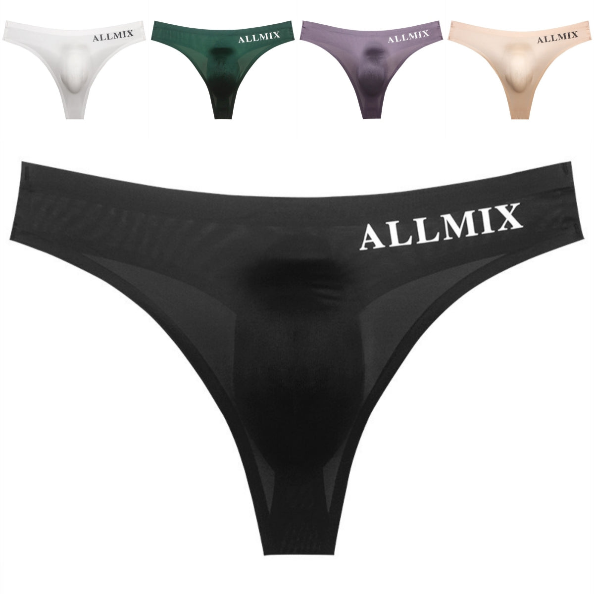 【5/10 piezas 】Tanga sin costuras de cintura baja de seda de hielo sexy