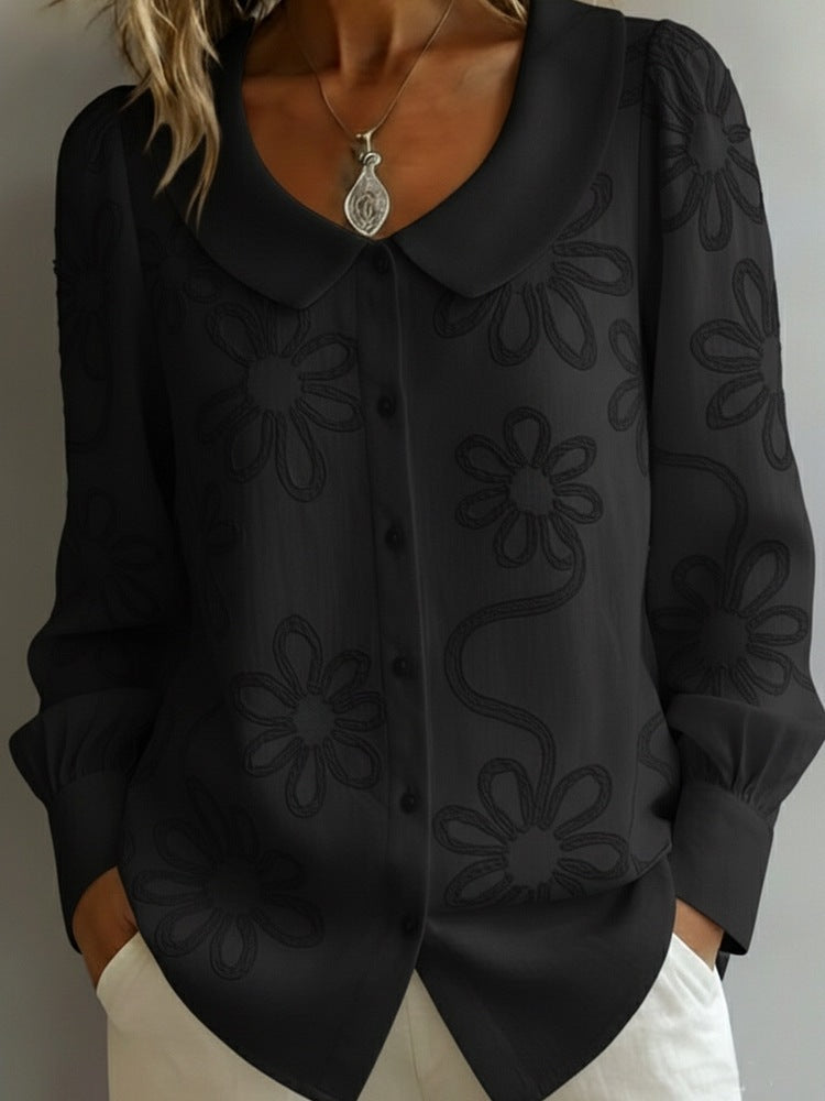 Camisa bordada retro francesa de 2026【S-2XL】