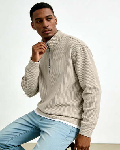 💥👕【S-5XL】Sudadera de cuello alto para hombre 2026: cómoda y suave, corte elegante, adecuada para usar en primavera y otoño