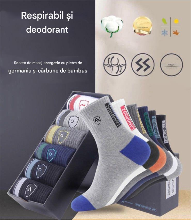 😍🧦【20 de perechi】Șosete deodorante din bumbac pentru bărbați noi 2024, care absorb transpirația_4038446