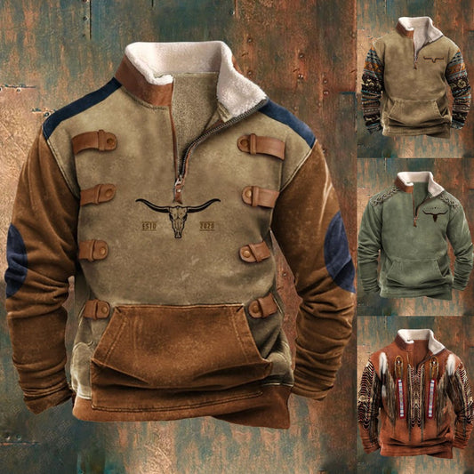 2024 Sudadera con capucha de manga larga 3D para hombre Otoño Invierno Cálido resistente al frío_3859608