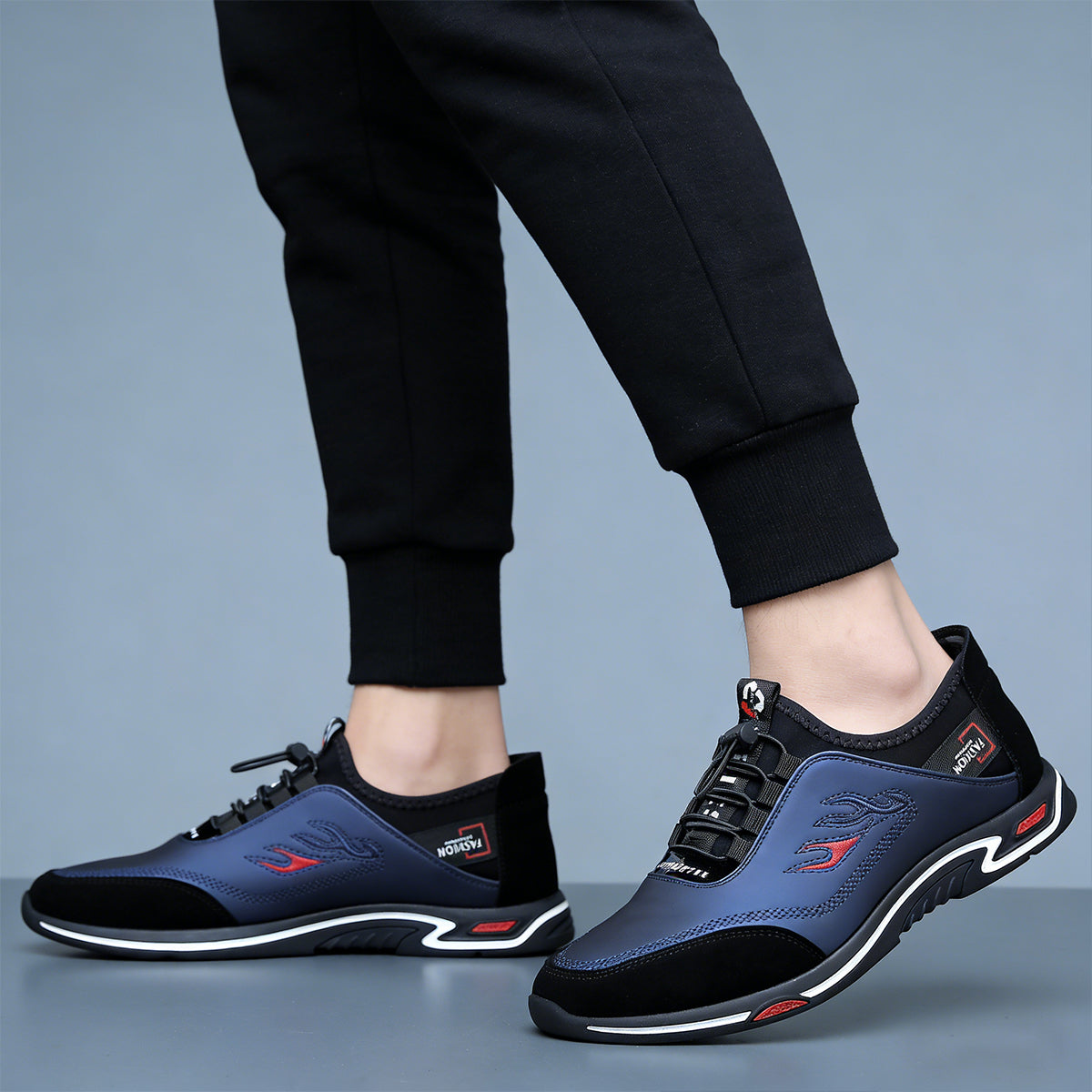 Zapatos de negocios informales y transpirables para hombre de cuero genuino✅ Suela de cuero suave，De moda y versátil